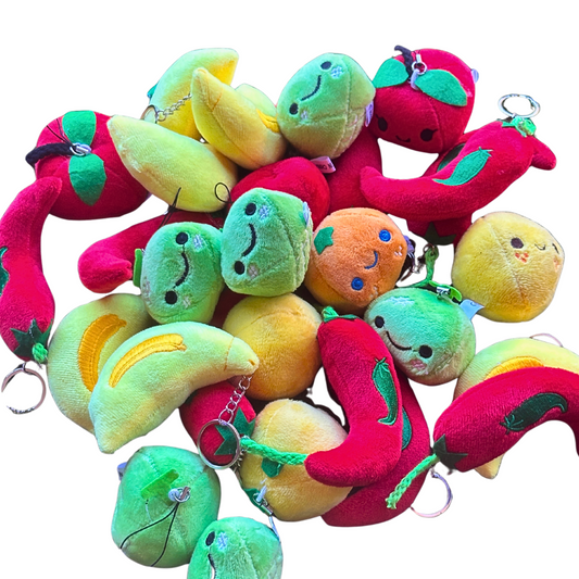 ($.79) 100pc 2-4" Mixed Fruit Plushes