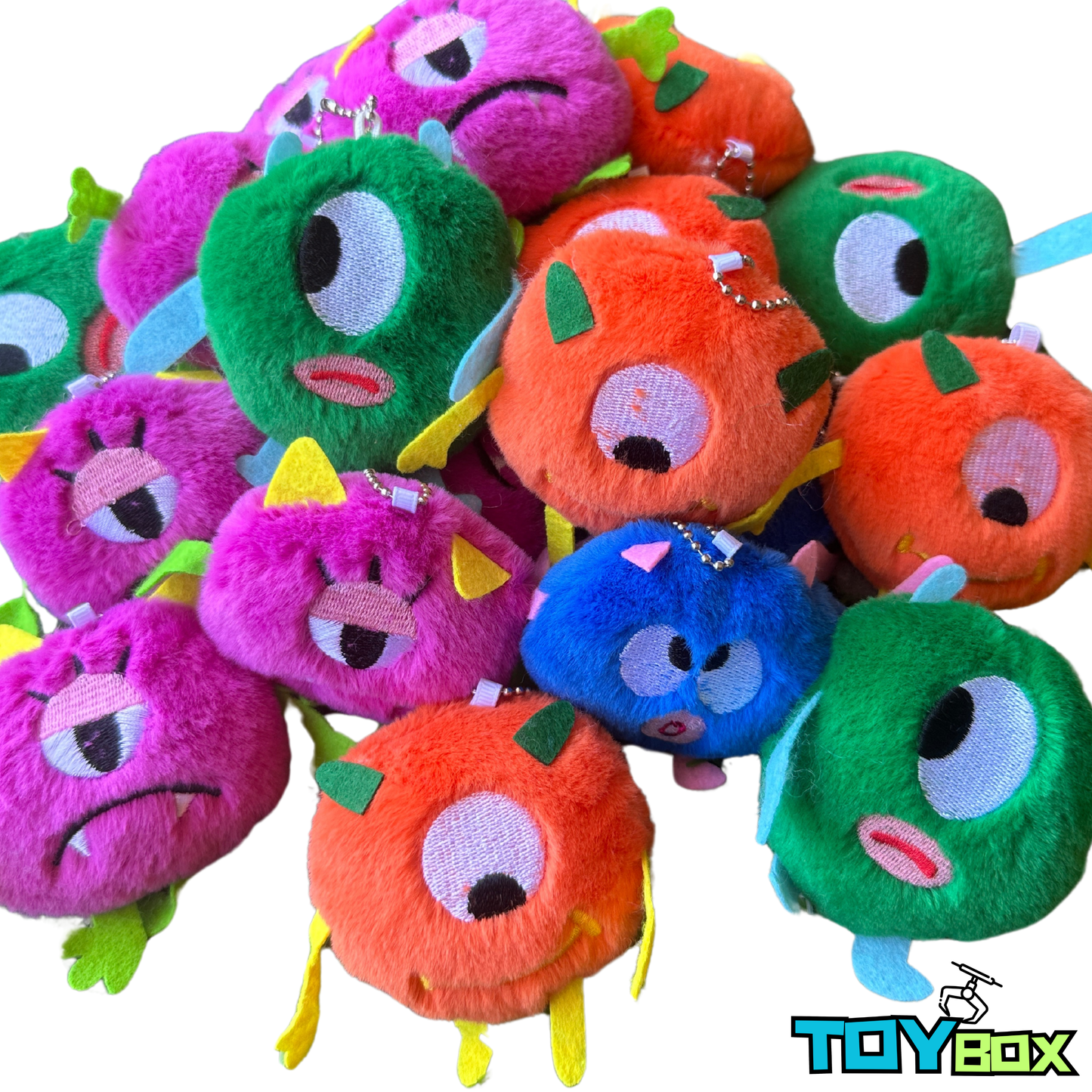 ($.72) 100pc 3" Cute Monsters in 4 colors