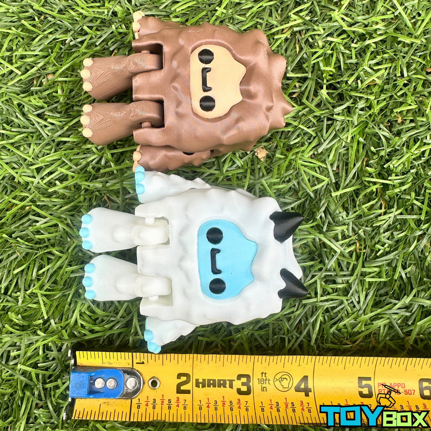 ($1.59) Toybox 3D - 3.25" Bigfoot + Yeti 3D Printed Articulated Toys! Various colors!