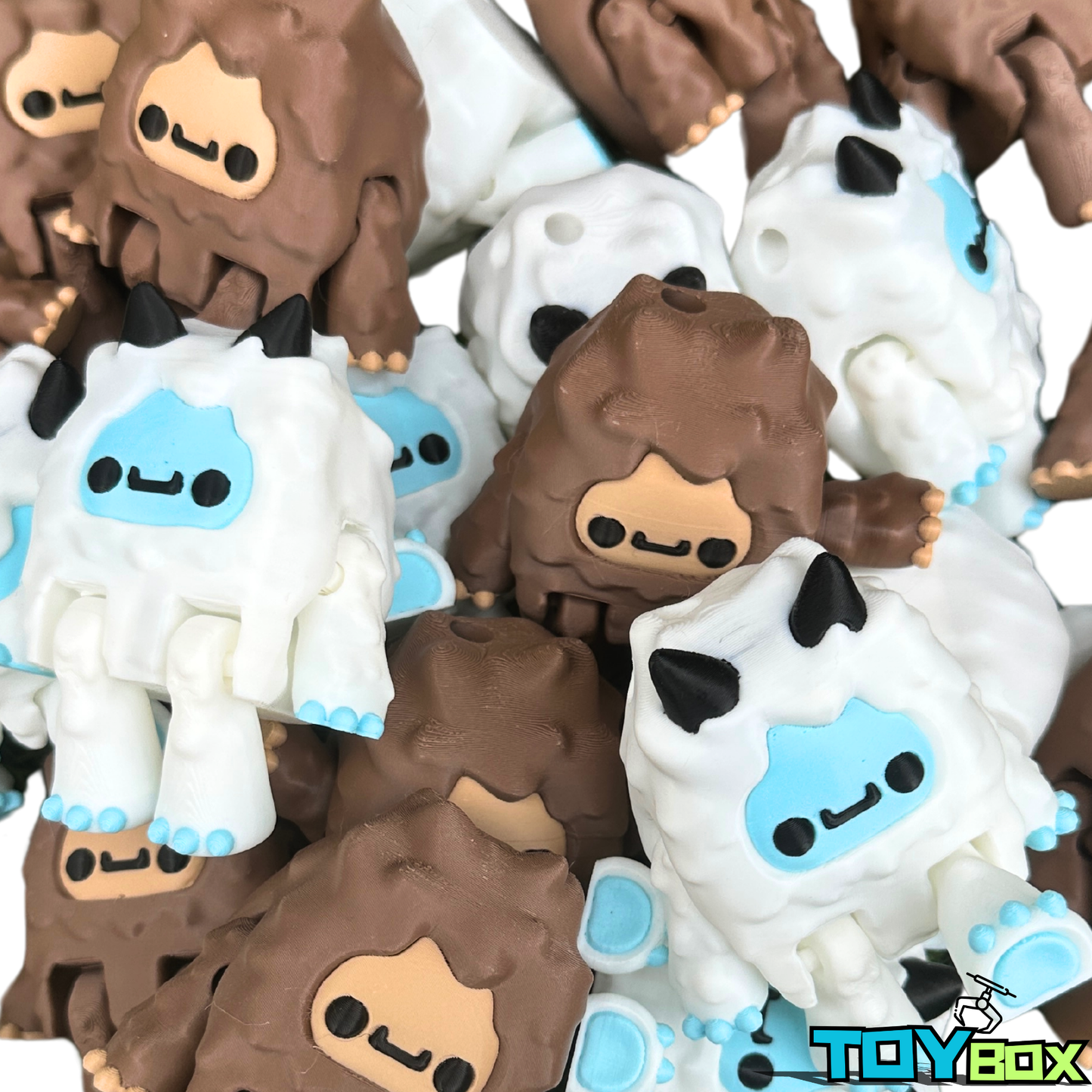 ($1.59) Toybox 3D - 3.25" Bigfoot + Yeti 3D Printed Articulated Toys! Various colors!