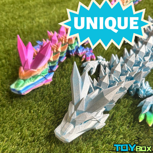 ($5.25) 16" Dragons! Crystal, Gemstone, Lightning