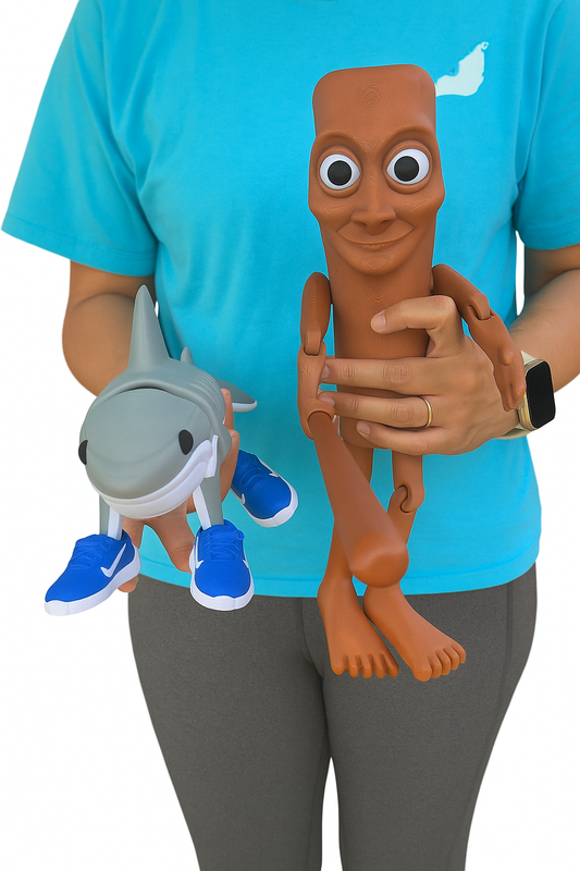 Large Italian Brainrot - Tung Tung + Tralalero Custom Printed Toys!