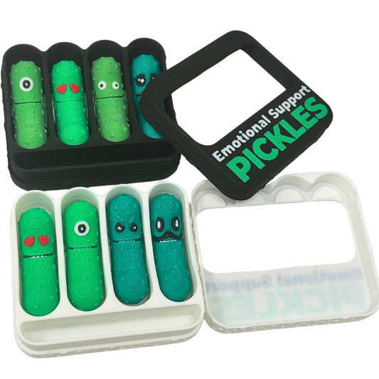 2 Pack - Emotional Support Pickles (Black + White Case)