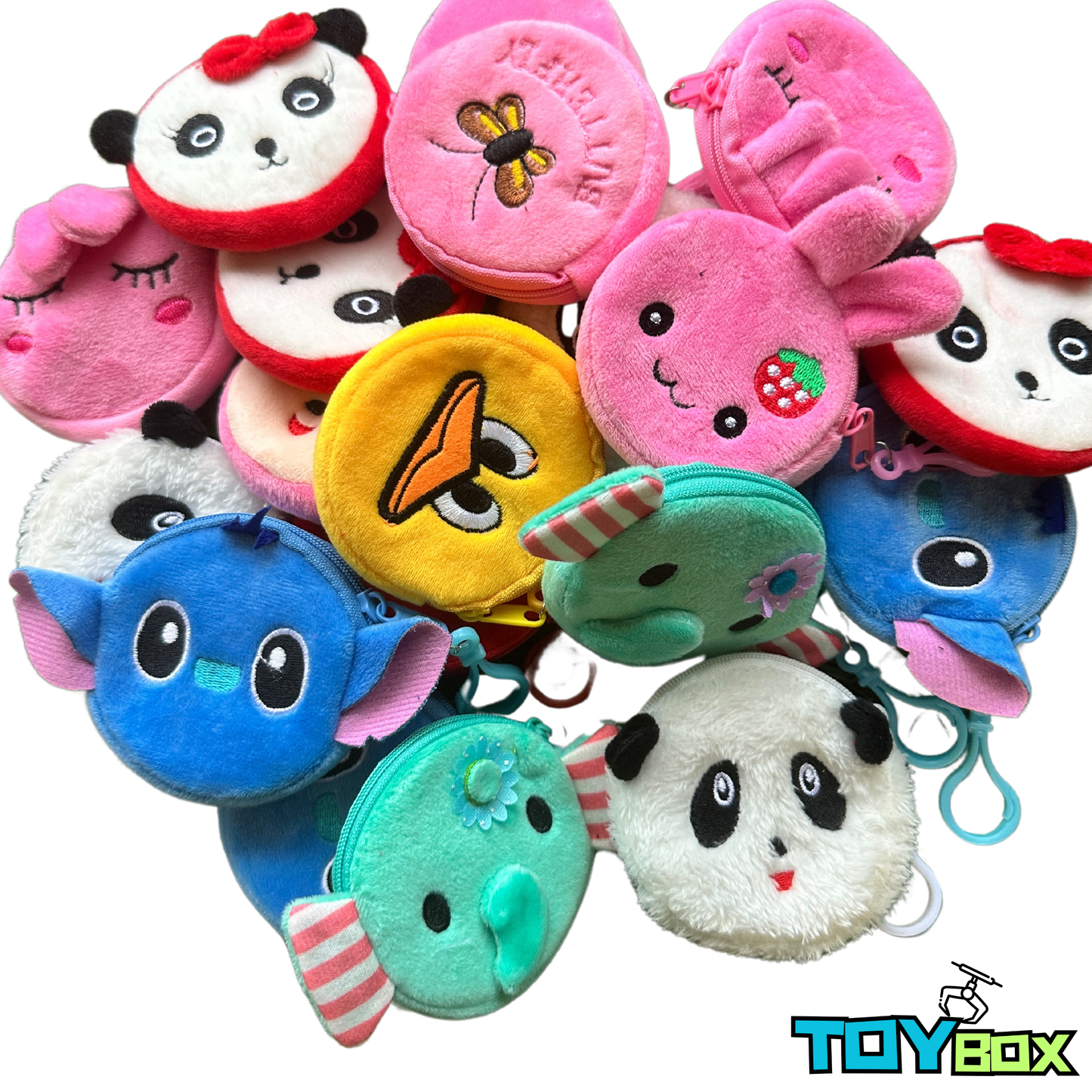 ($.87) 100pc 3.5" Kawaii Mixed Coin Pouches