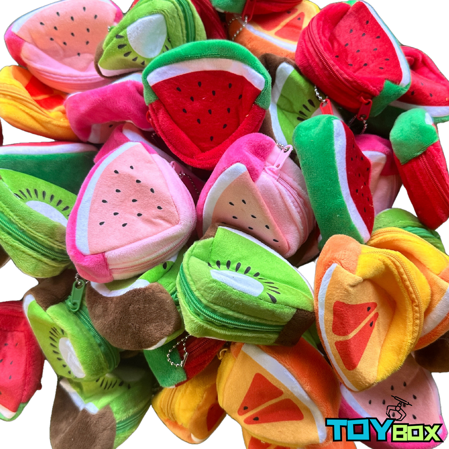 ($.87) 100pc 3.5" Fruit Mixed Coin Pouches