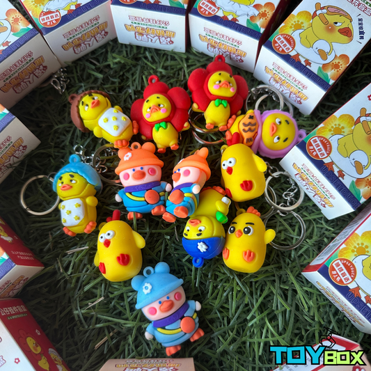 ($.70) 144pc Blind Box Keychains - Little Ducky! Mystery Box Set