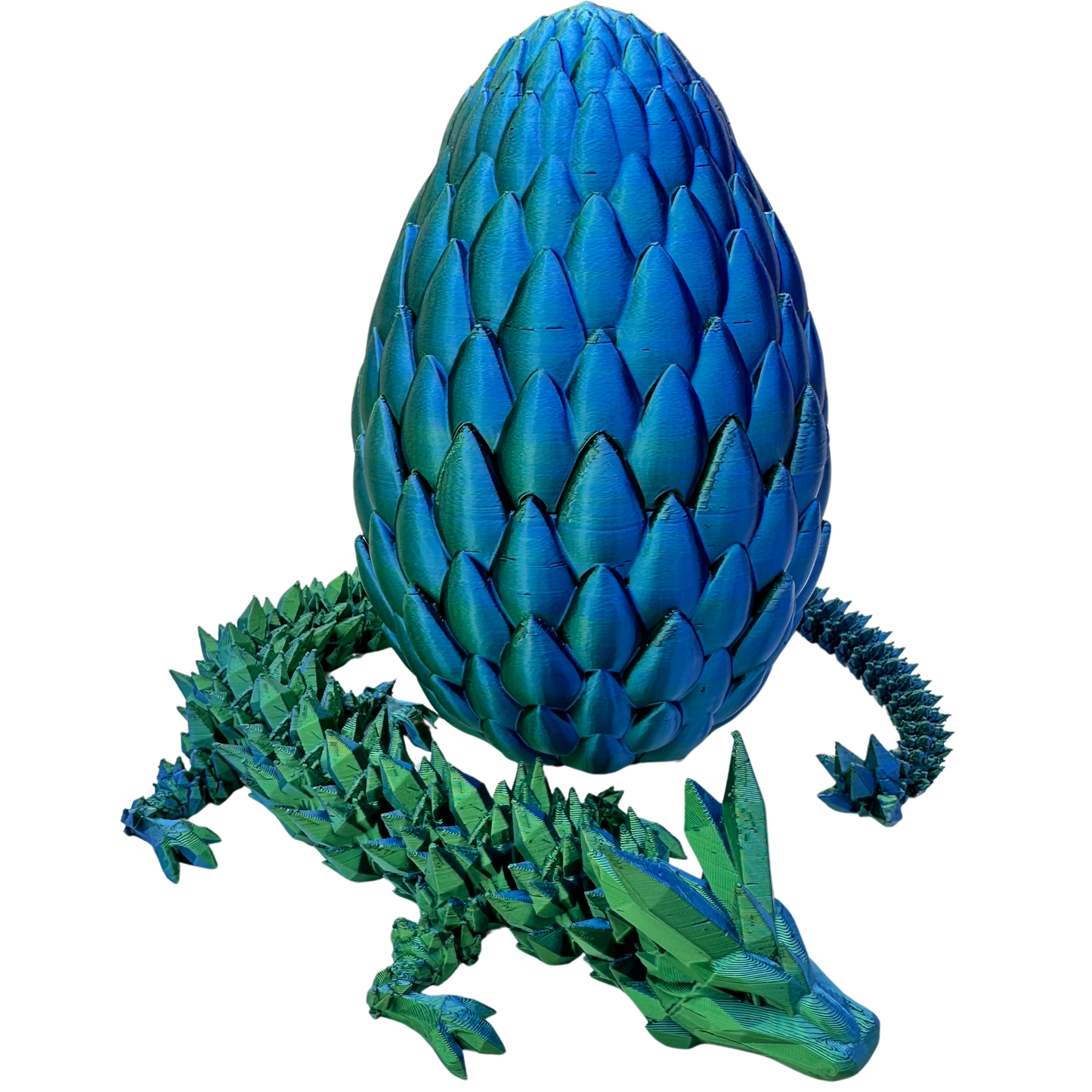 Toybox 3D - MEGAPRIZE 18" Dragon with Egg Pearlescent Green and Blue MSRP $79.99