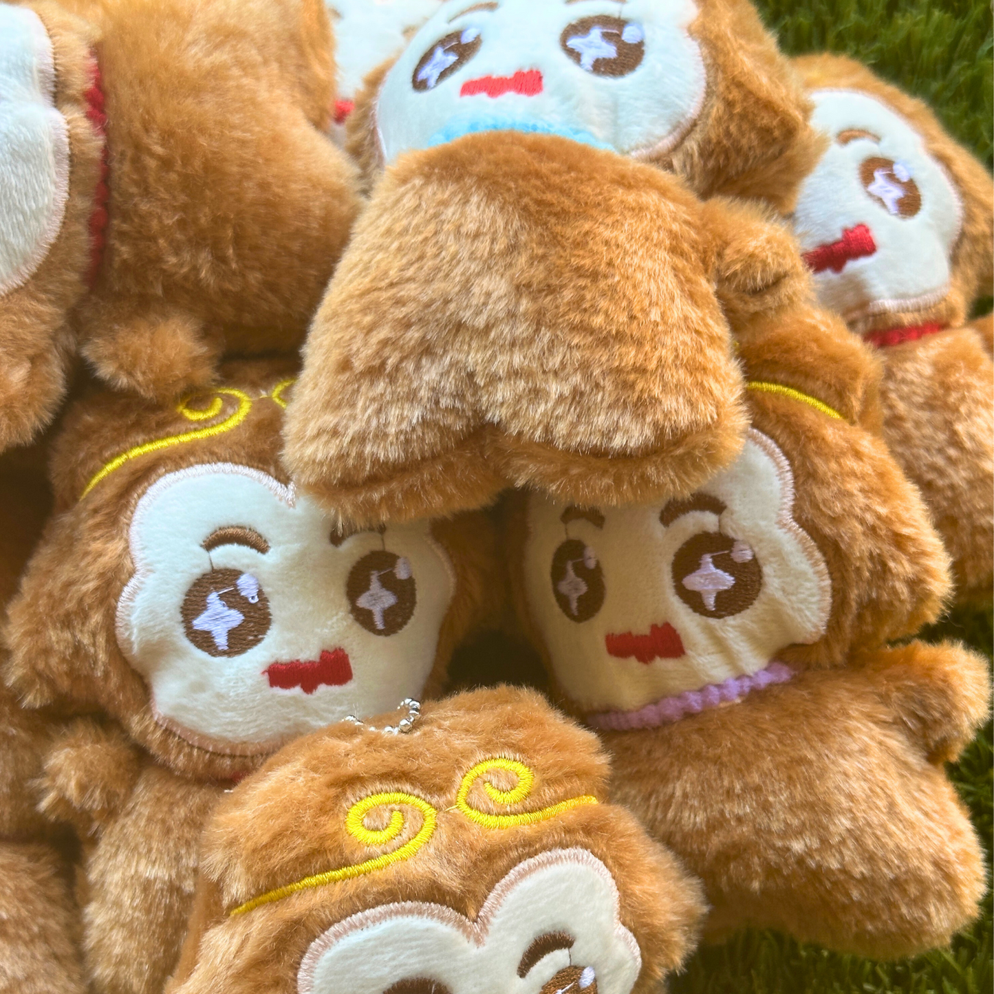 ($.99) 100pc 5" Monkey with Gold Headbands Kawaii