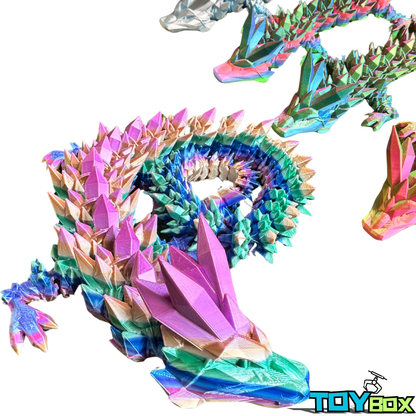 ($5.25) 16" Dragons! Crystal, Gemstone, Lightning