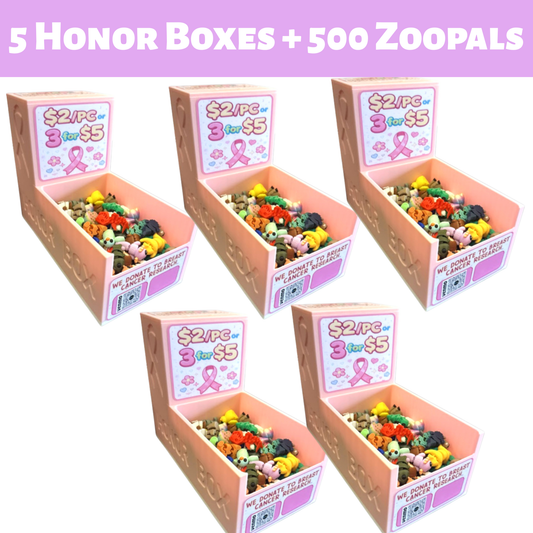 5 Honor Boxes + 500 Zoopals - Ready to Place!