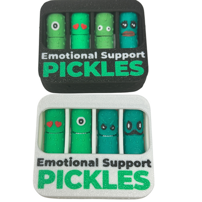 2 Pack - Emotional Support Pickles (Black + White Case)