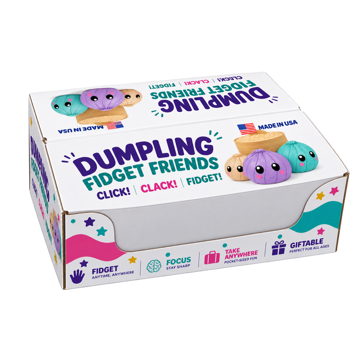 24 Pack PDQ - Articulated Fidget Dumplings