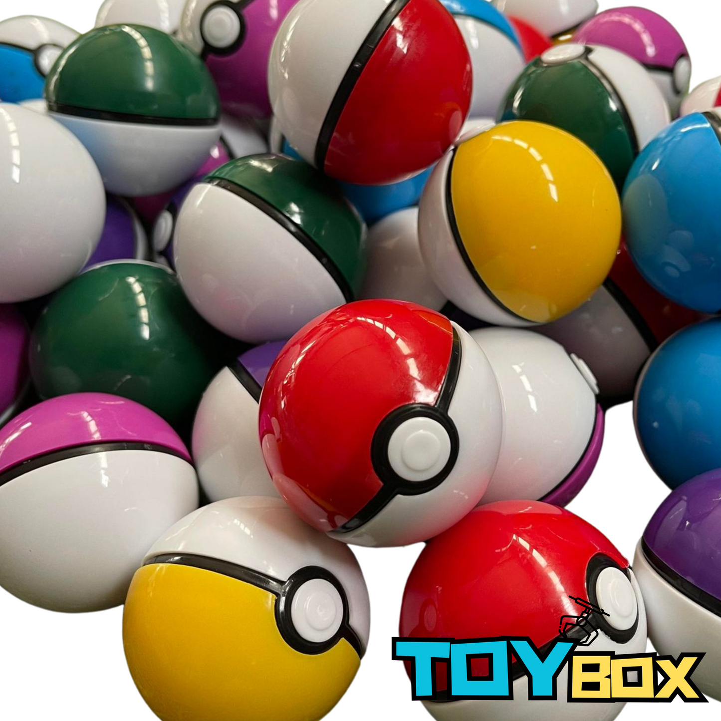 ($.39) SALE!! 400pc - 2" (48mm) PokeCapsules and Multi Color Figurines