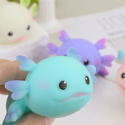 Cute Axolotl Squeeze Toys | Cartoon Stress Relief Squishy for Kids and Adults