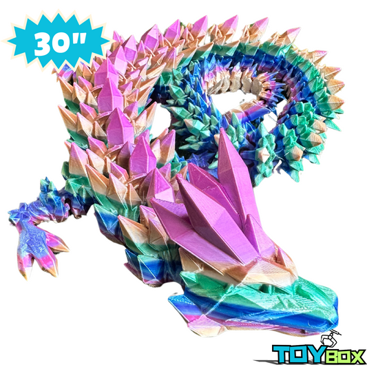 Toybox 3D - Megaprize - 30" XL Crystal Dragons! Multi-Color Various ($8/Wholesale)